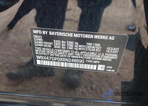 2024 BMW X3 Sdrive30I from USA, damaged, VIN WBX47DP0XRN248690
